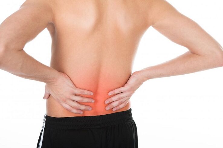 болка во долниот дел на грбот со остеохондроза